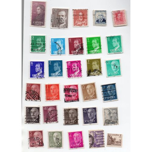 Espagne- Lot De 30 Timbres Oblitérés- Personnages Célèbres
