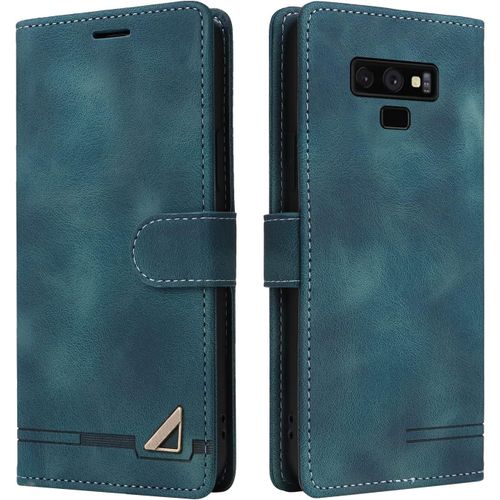 Kal-Coque Pour Samsung Galaxy Note 9, Étui De Protection De Portefeuille Antichoc De Fente Pour Carte, Support De Carte À Rabat En Cuir En Pu Étui De Téléphone Pour Samsung Galaxy Note 9 (Vert)