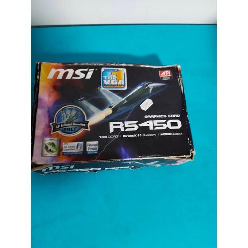 Carte graphique MSI R5450-MD1GD3H/LP ATI Radeon HD 5450 Graphics Card PCI-e 1 GB DDR3 Memory Dual DVI HDMI