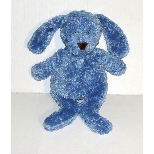 Doudou Lapin Bleu Nez Marron Nounours