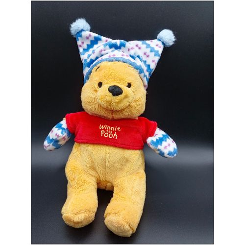 Doudou Peluche Winnie L'ourson - Disney - Mouffles Et Bonnet Hiver - Env. 30cm