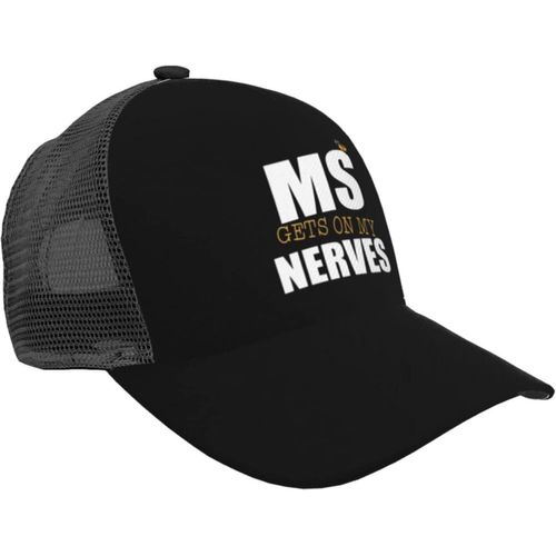Ms Gets On My Nerves Casquette De Camionneur Pour La Sclérose En Plaques ? Casquette De Baseball En Maille Pour Homme Ou Femme À L'extérieur