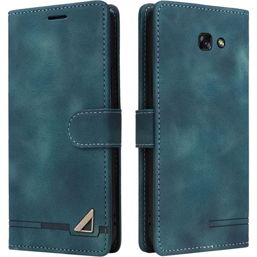 Kal-Coque Pour Samsung Galaxy A5 2017/A520, Étui De Protection De Portefeuille Antichoc De Fente Pour Carte, Support De Carte À Rabat En Cuir En Pu Étui Pour Samsung A5 2017/A520 (Vert)
