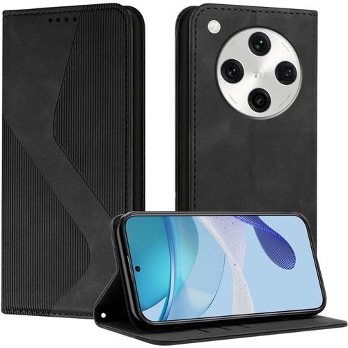 Kal-Coque Pour Oppo Find X8 Pro, Housse En Cuir Oppo Find X8 Pro, Cuir Portefeuille Housse Avec Magnétique Flip Étui À Rabat Case Etui Oppo Find X8 Pro (Noir)