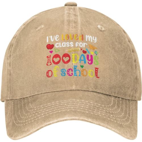 Casquette Drôle De 100 Jours, J'ai Aimé Ma Classe Pendant 100 Jours D'école, Chapeau Pour Femmes, Chapeau De Papa, Chapeau Graphique