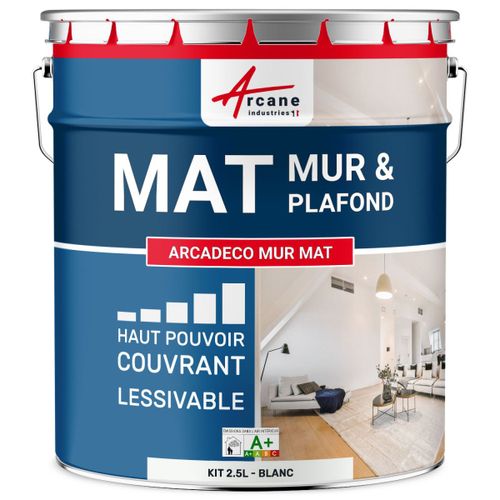 Peinture murale, mat blanche Blanc 2.5 L