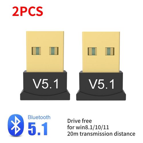Adaptateur USB Bluetooth 150 pour haut-parleur de PC,souris sans fil,clavier,musique,récepteur audio,émetteur,dongle Bluetooth 5.3,5.1 m - Type 20m BT 5.1 2PCS