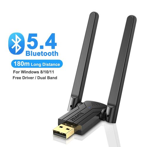 Adaptateur USB Bluetooth 180 longue portée pour Windows 5.4. 1/8/8,clavier de bureau,souris,dongle Bluetooth,590 pieds,10/11 m - Type 180M 590FT