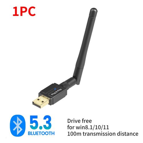 Adaptateur USB Bluetooth 150 pour haut-parleur de PC,souris sans fil,clavier,musique,récepteur audio,émetteur,dongle Bluetooth 5.3,5.1 m - Type 100m BT 5.3 1PC