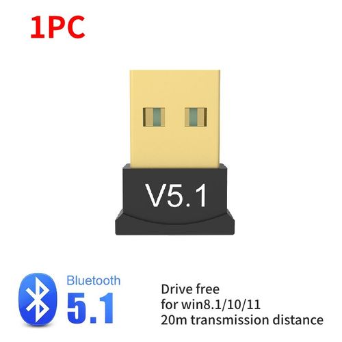 Adaptateur USB Bluetooth 150 pour haut-parleur de PC,souris sans fil,clavier,musique,récepteur audio,émetteur,dongle Bluetooth 5.3,5.1 m - Type 20m BT 5.1 1PC