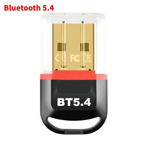 Adaptateur USB Bluetooth 5.4 5.3 Dongle pour PC,haut-parleur,souris sans fil,clavier,musique,récepteur audio,émetteur,lecteur gratuit - Type BT 5.4 red
