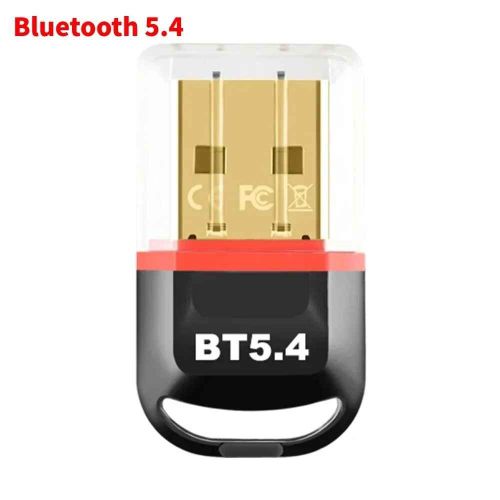 Mini adaptateur USB Bluetooth 5.4,dongle audio,récepteur/émetteur sans fil pour PC/ordinateur portable,pilote gratuit pour Win10/11 - Type BT 5.4 Red