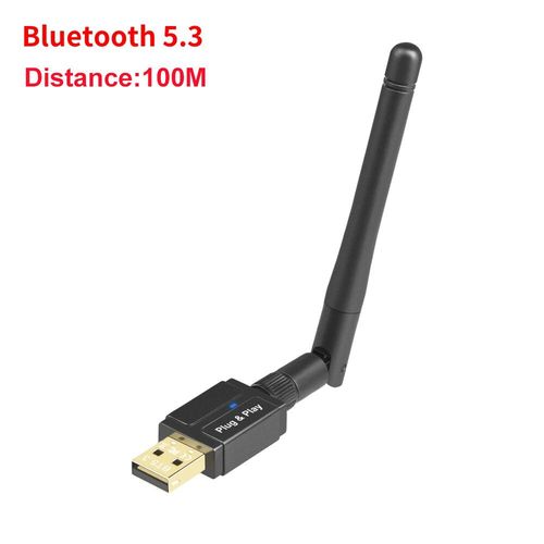 Adaptateur USB Bluetooth 5.3 5.0,récepteur audio,émetteur pour PC,haut-parleur,souris sans fil,clavier,dongle,150m - Type BT5.3 100m