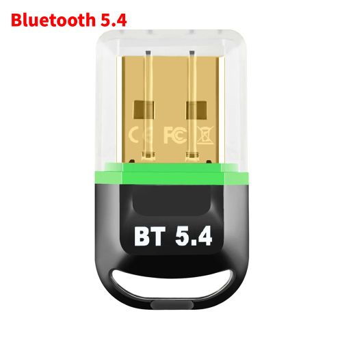 Adaptateur USB Bluetooth 5.4 sans fil,émetteur,récepteur,dongle,récepteur audio,Bluetooth 5.3,adaptateur pour Windows rigoureux,10/11,pilote gratuit - Type BT 5.4 Green