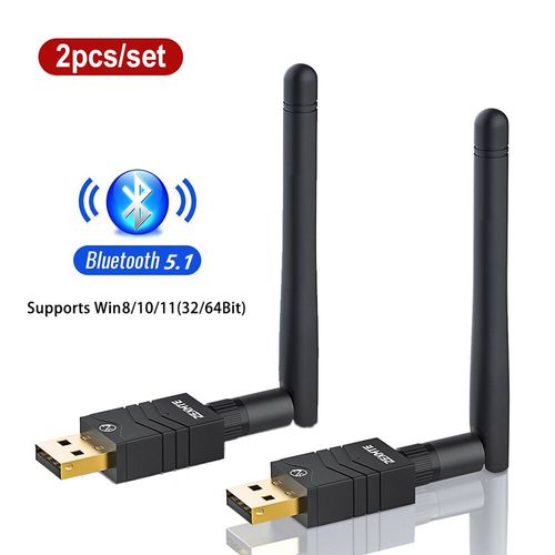 Zexmte-Adaptateur USB Dongle Récepteur Émetteur pour Haut-Parleur Souris Musique,Bluetooth 100,5.1 m,Windows 11,10/8,2Pcs - Type B BT5.1 2PCS