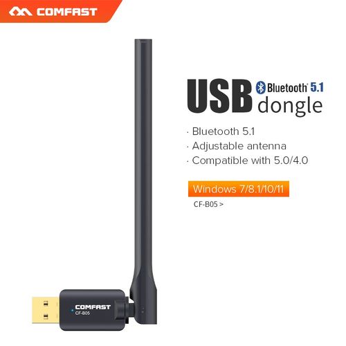 Adaptateur USB Bluetooth Dongle avec antenne,pilote gratuit BT5.1,haut-parleur PC,souris sans fil,récepteur audio,émetteur - Type CF-B05
