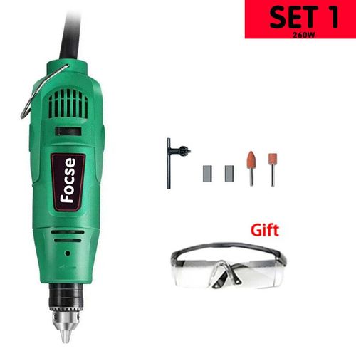 HILDA 500W vert graveur perceuse électrique 6 positions vitesse Variable haute puissance travail du bois outils rotatifs ensemble meuleuse polissage - Type FC7