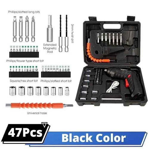 Perceuse électrique sans fil 4.2V,ensemble d'outils électriques,réparation d'entretien ménager,batterie au lithium 1800mAh,mini tournevis domestique - Type 47pcs