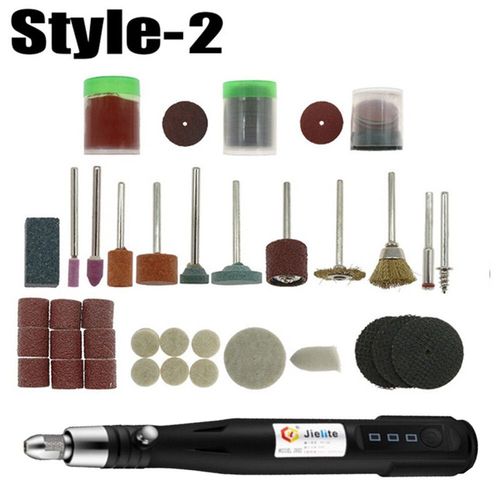 Mini meuleuse électrique portative USB 15000 tr/min,perceuse,stylo de gravure,Machine à polir avec outil rotatif Dremel,accessoires,ensemble de bricolage - Type Style-2