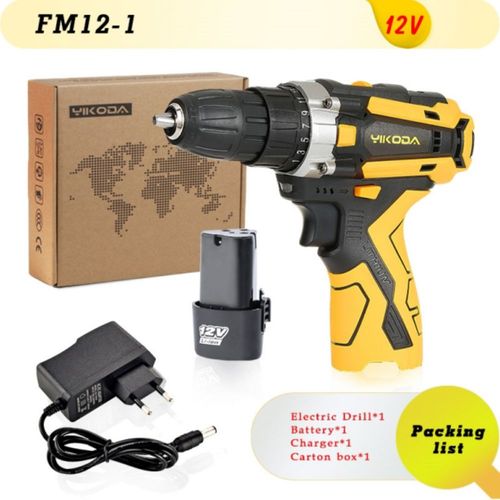 perceuse sans fil 12/16.8/21V,tournevis électrique Rechargeable,batterie au Lithium,outils électriques multifonctions à 2 vitesses pour la maison - Type YK-FM12-1