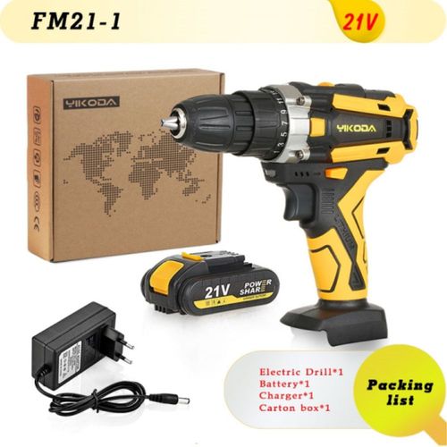 perceuse sans fil 12/16.8/21V,tournevis électrique Rechargeable,batterie au Lithium,outils électriques multifonctions à 2 vitesses pour la maison - Type YK-FM21-1