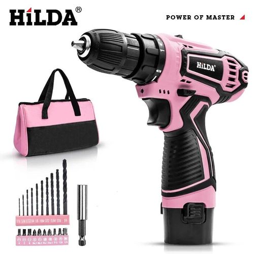 HILDA perceuse électrique 12V perceuse sans fil tournevis électrique Mini pilote de puissance sans fil batterie Lithium-Ion DC - Type DZ401 #A