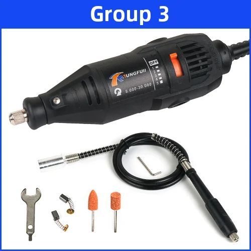 Mini perceuse électrique 220V,graveur,perceuse électrique pour outils rotatifs,Mini outil Dremel avec accessoires d'outils électriques - Type Group 3