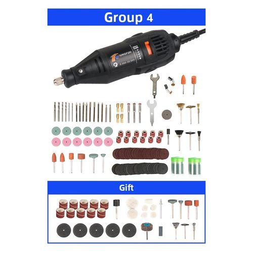Mini perceuse électrique 220V,graveur,perceuse électrique pour outils rotatifs,Mini outil Dremel avec accessoires d'outils électriques - Type Group 4
