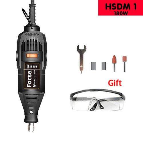 Mini perceuse électrique 180W,graveur,outil rotatif,meuleuse de polissage,vitesse Variable,stylo de gravure Dremel avec accessoires - Type HSDM1