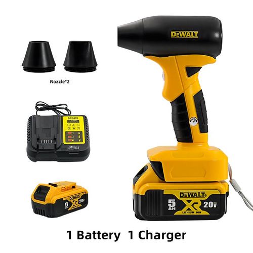 Dewalt 20v Batterie 130000rpm Mini Turbo Jet Fan Duster D¿Air Électrique Vitesse Du Vent Réglable Turbo Souffleur Violent Nettoyage De Voiture Léger - Type 1 Battery 1 Charger