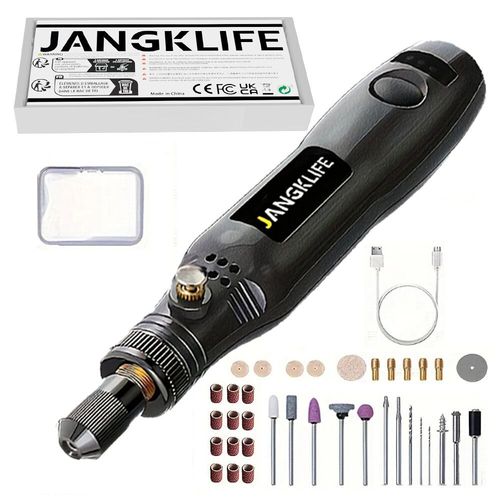 Mini perceuse sans fil,kit d'outils à distance sans fil USB,stylo de gravure de travail de calcul,bricolage pour bijoux,métal,verre - Type Black #A