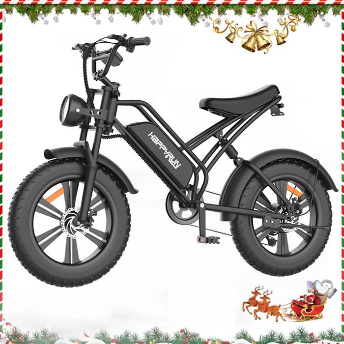 Vélo Électrique - 20" Avec Pneu 4.0 Fat - Batterie Amovible 48v 18ah - E-Bike Tout Terrain - Vtt Électrique - Noir