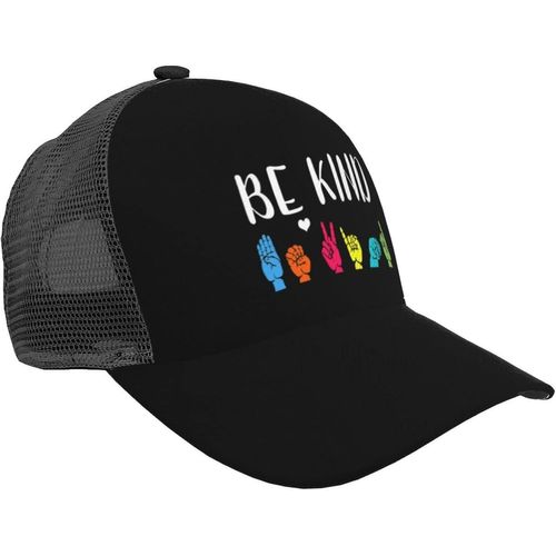 Be Kind Asl Sign Language Trucker Hat ? Casquette De Baseball En Maille Pour L'extérieur Pour Homme Ou Femme