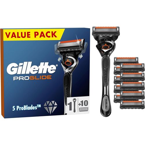 Gillette Progilde - Rasoir Pour Homme Avec 1 Manche Et 10 Recharges De Lame 