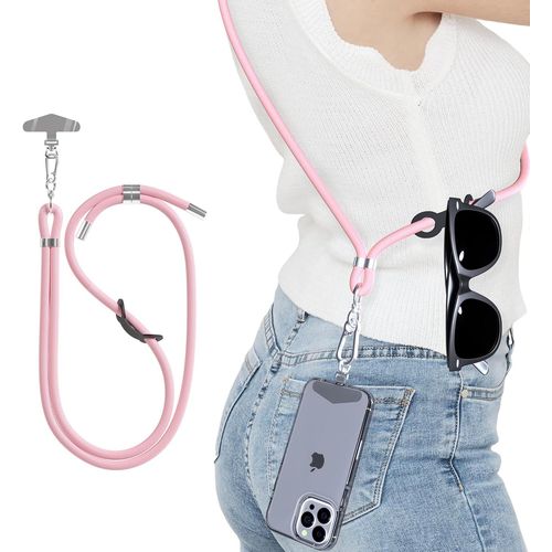 Kalanka-Chaîne De Téléphone Portable Universelle - 8 Mm - Avec Support En Acier Inoxydable - Cordon Réglable Pour Téléphone Portable Iphone 16/15/14/13 Pro, Samsung, Accessoire De Téléphone Portable