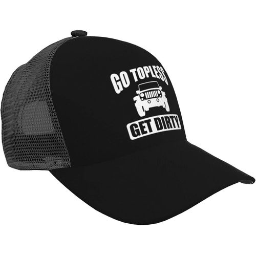 Go Topless Get Dirty Trucker Hat - Casquette De Baseball En Maille Snapback Pour L'extérieur Pour Homme Ou Femme