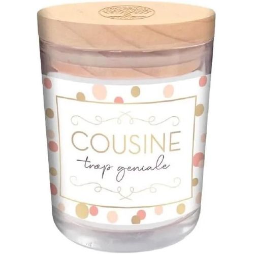 Bougie verre COUSINE TROP GÉNIALE parfum vanille