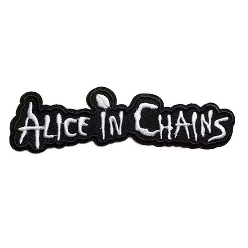 Patch Alice In Chain Noir Blanc 12x4cm Hard Rock Roll Écusson Thermocollant
