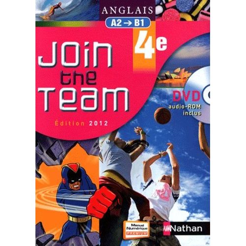 Anglais 4e Join The Team A2-B1 - (1 Dvd)