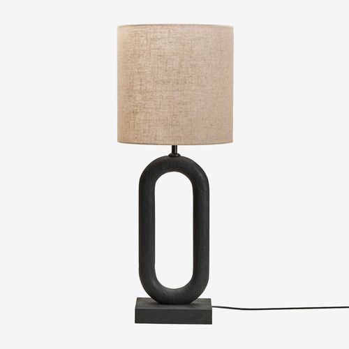Lampe De Table En Bois De Manguier De Tibériade Noir Uni