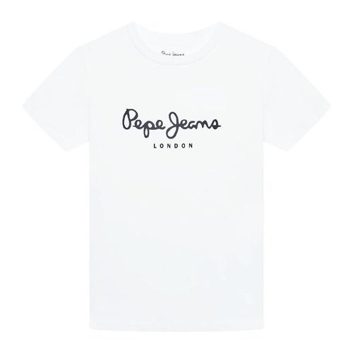 T-Shirt Blanc Garçon Pepe Jeans Art