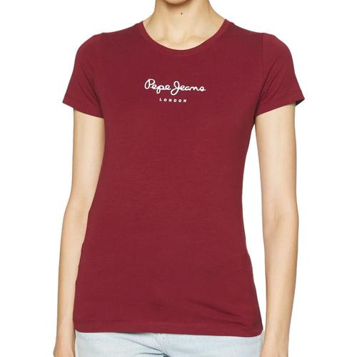 T-Shirt Rouge Femme Pepe Jeans New Virginia