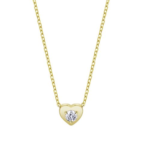 Collier Lotus Silver Doré Coeur