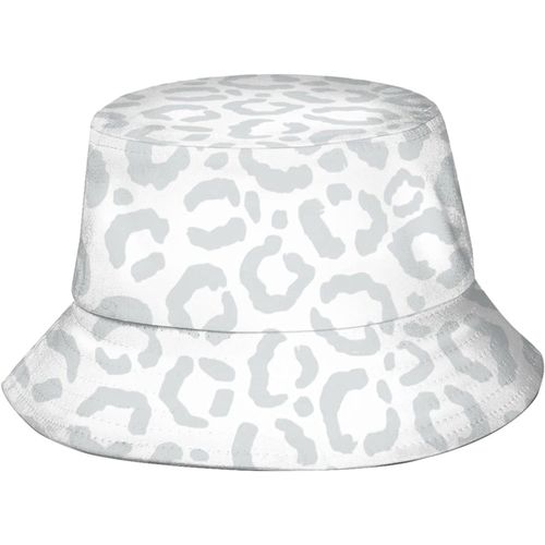 Chapeaux Seau Imprimés Léopard, Guépard, Blanc Et Gris, Casquette De Soleil À La Mode, Chapeau De Pêcheur D'extérieur Pliable Pour Femmes Et Hommes