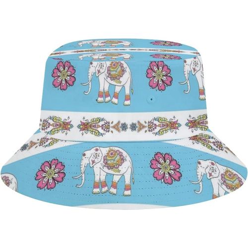 Chapeau De Plage En Forme D'éléphant D'afrique Pour Adultes, Casquette De Pêcheur De Pêche, Impression De Voyage