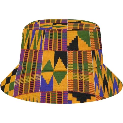 Chapeau Seau De Plage En Tissu Kente Africain, Motif Artistique Ethnique, Pour Adultes, Pêcheur, Casquette De Soleil, Imprimé De Voyage
