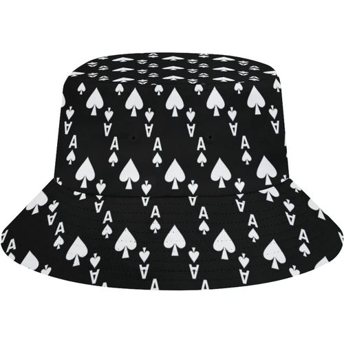 Ace Of Spades Poker Chapeau De Plage Pour Adultes, Casquette De Pêcheur, Casquette De Soleil, Impression De Voyage