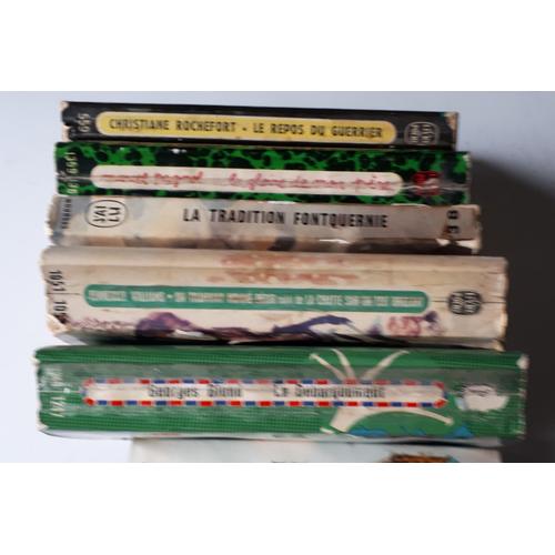 Lot De 5 Livres À Lire Ou Relire-Le Repos Du Guerrier Ch.Rochefort + La Gloire De Mon Père M.Pagnol+ La Tradition Fontquernie G.Cesbron + Un Tramway Nommé Désir T.Wiiliams + Le Débarquement G.Blond