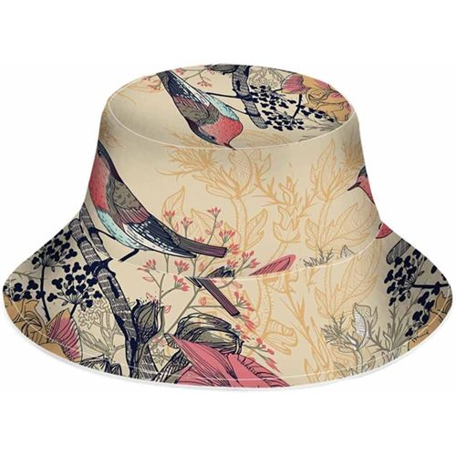 Chapeau Seau De Pêcheur Fluorescent, Chapeau De Soleil, Fleur D'hibiscus, Feuille D'aquarelle, Étamine, Beauté, Chapeau De Plage, Plein Air, Unisexe