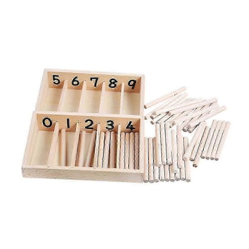 Spindle Box Bâtons de comptage pour le développement précoce des enfants Outil de comptage professionnel pour l'apprentissage précoce Jouets mathématiques